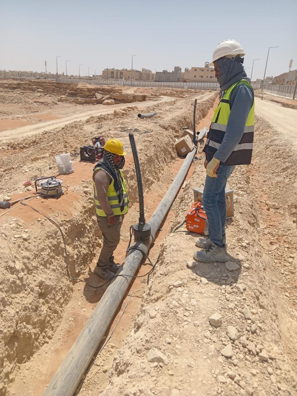 Utility trench excavation